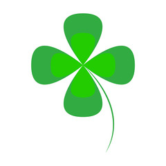 Four Leaf Clover. Symbol of Luck and St. Patrick's Day. Vector Illustration.