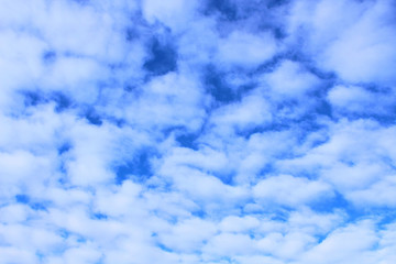 Obraz premium Beautiful fluffy cirrus clouds. Background. Landscape.