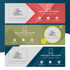 Set of Banner Tamplate with Abstract Shapes - Universal and Multipurpose Template for a website, promotion and marketing elements.