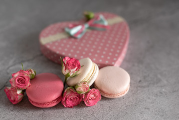 pink cakes on a plain background