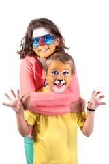 Kids with face-paint