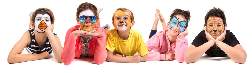 Kids with face-paint