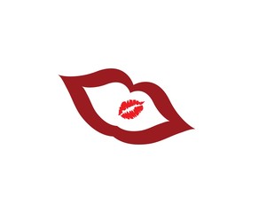 lips icon vector template