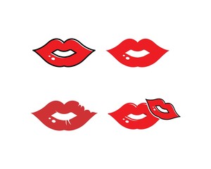 lips icon vector template