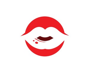 lips icon vector template