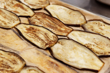 Baked eggplant slices