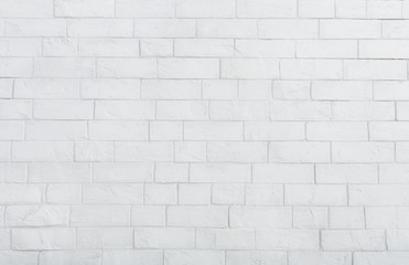 White brick wall texture for background, closeup