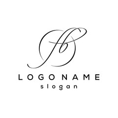 Initial FB letter design logo template