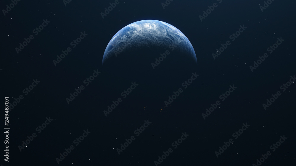 Canvas Prints the planet earth top view for background motion graphic or text