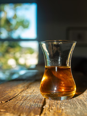 Unique Irish Whiskey Glass with Sunny Irish Window Behind