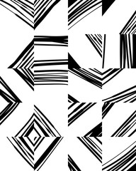 The geometric pattern of lines. Monochrom geometry trendy vector seamless background