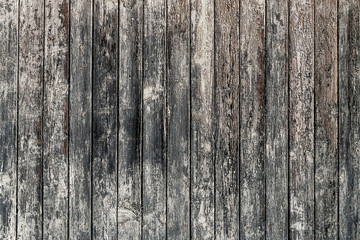 Old wooden background of boards with cracked paint