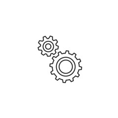 Pictograph of gears icon cogwheel illustration 