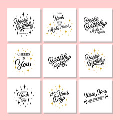 set of Happy Birthday cards