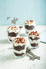 Red velvet trifle dessert