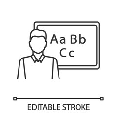 Native speaker linear icon