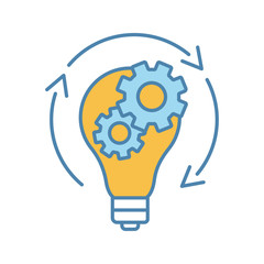 Idea generation color icon