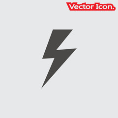 energy power icon isolated sign symbol and flat style for app, web and digital design. Vector illustration.