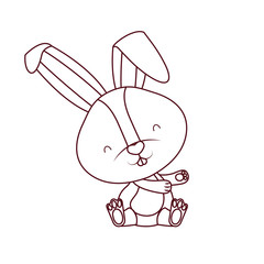 cute rabbit isolated icon