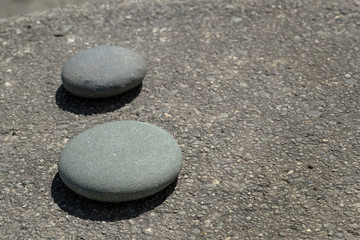 Pebbles. Round stones at the beach. Orepuki. Te Waewae coast New Zealand 