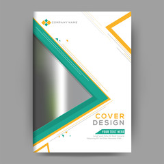 Brochure or professional cover design layout for business or corporate sector.