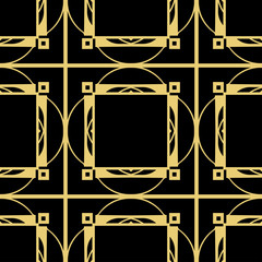Vector modern geometric tiles pattern. Abstract geometric art deco seamless luxury background