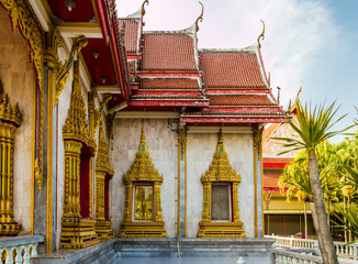 Chalong Temple in Thailand in Asia