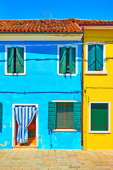 Multicolored houses in Burano