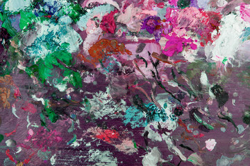 Colorful painter messy palette