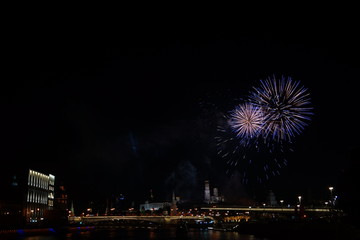 fireworks over the river