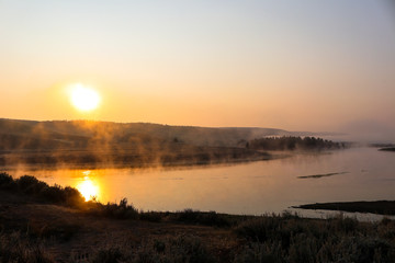 Sunrise in Yellowstone National Park