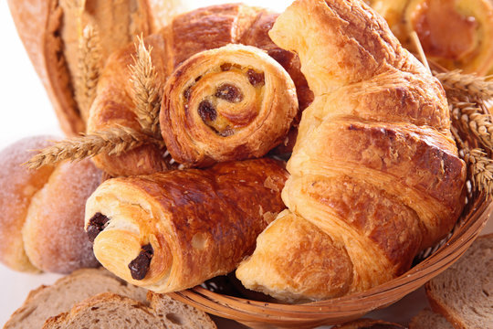 assorted croissant and pastry