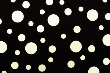 white circles on black background, White circle isolated on black, different circles on a black background 