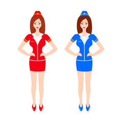 Two asian stewardess
