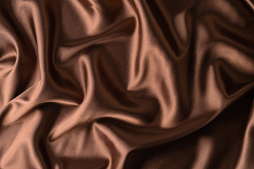 close-up view of piece of satin fabric. Minimal color still life photography