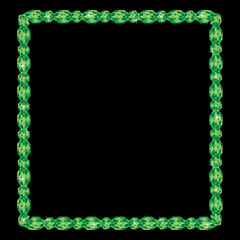 Obraz premium Shining glamour gem’s diamond crystal frame necklace vector isolated 