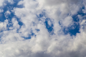 Clouds against blue sky as abstract background