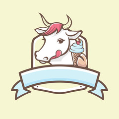 Cute Cow Ice Cream 