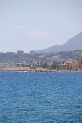 Fototapeta premium Menton cityscape, french riviera.