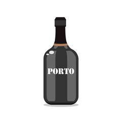 Port wine bottle, type of Traditional Portuguese dessert wine