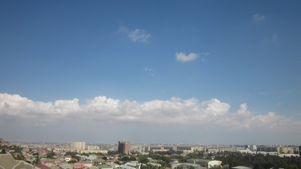 Blue sky background with clouds