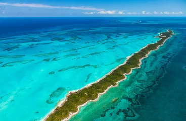 Printed roller blinds Turquoise Aerial view, Nassau, Bahamas, America