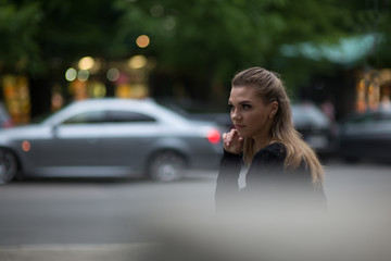 young woman in the city