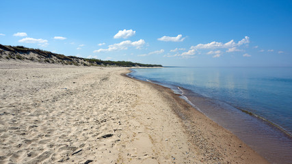 Russia. Kaliningrad. Curonian Spit. Dazzling beach. Southwest view