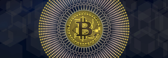 Concept of bitcoin currency