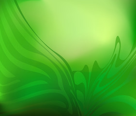 Fototapeta premium abstract wave line vector flow background green