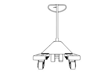 sketch pallet truck vector