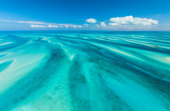 Aerial view, Eleuthera, Bahamas, America
