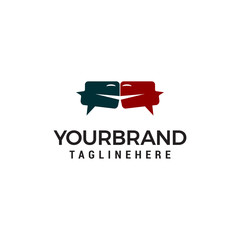 Discuss Talk chat Logo designs template