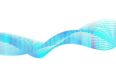 abstract wave line  vector flow background blue